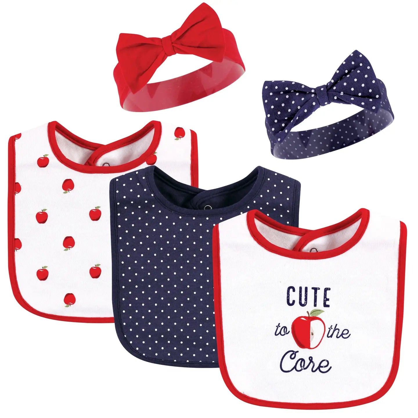Assorted Cotton Bibs and Headband Collection - Cute to the Core