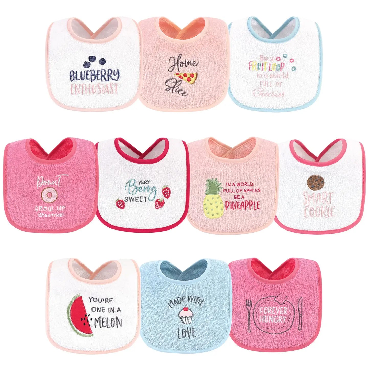 Assorted Cotton Bibs - Made with love