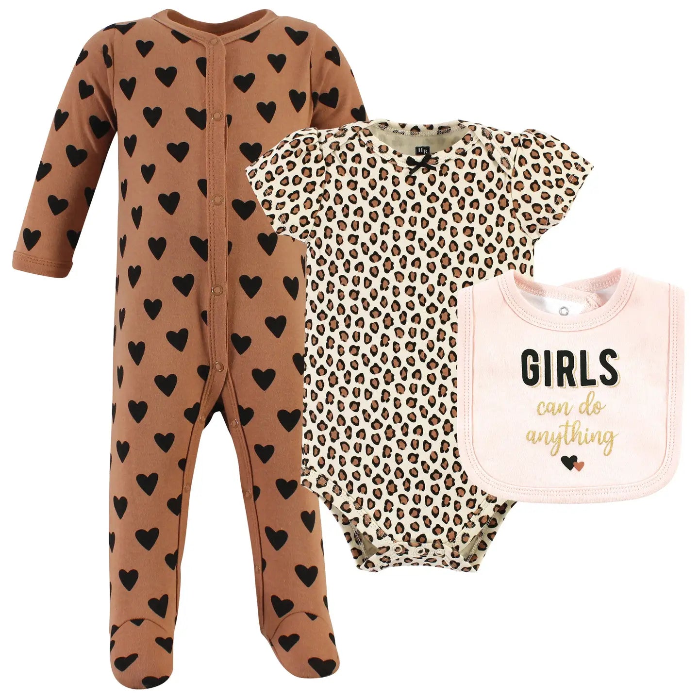 Printed Onesie, Printed Long Body Suit and Bib