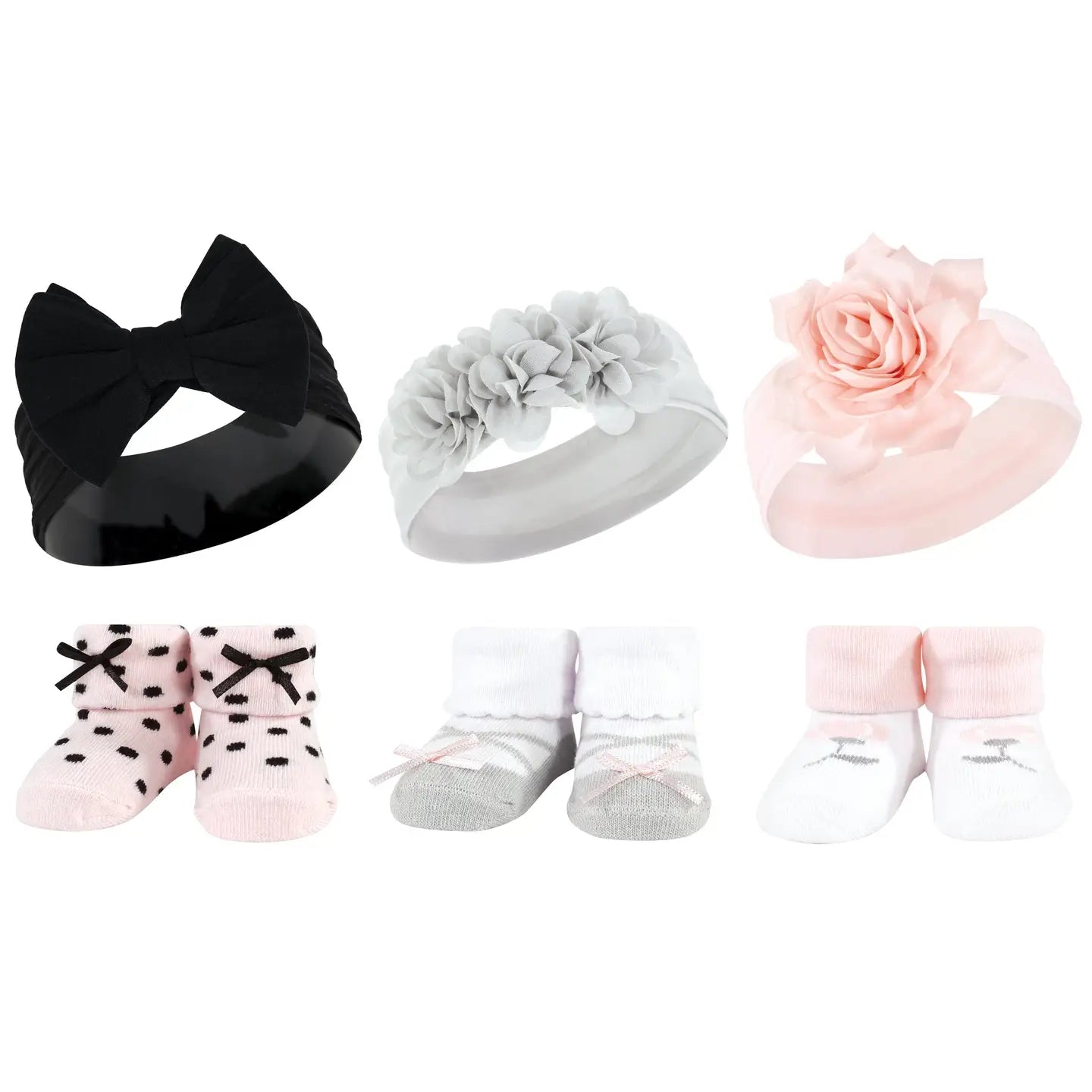 Assorted Cotton Booties and Headband Collection