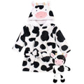 Baby Zebra Print Plush Bathrobe and Toy