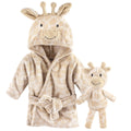 Baby Beige Plush Bathrobe and Toy