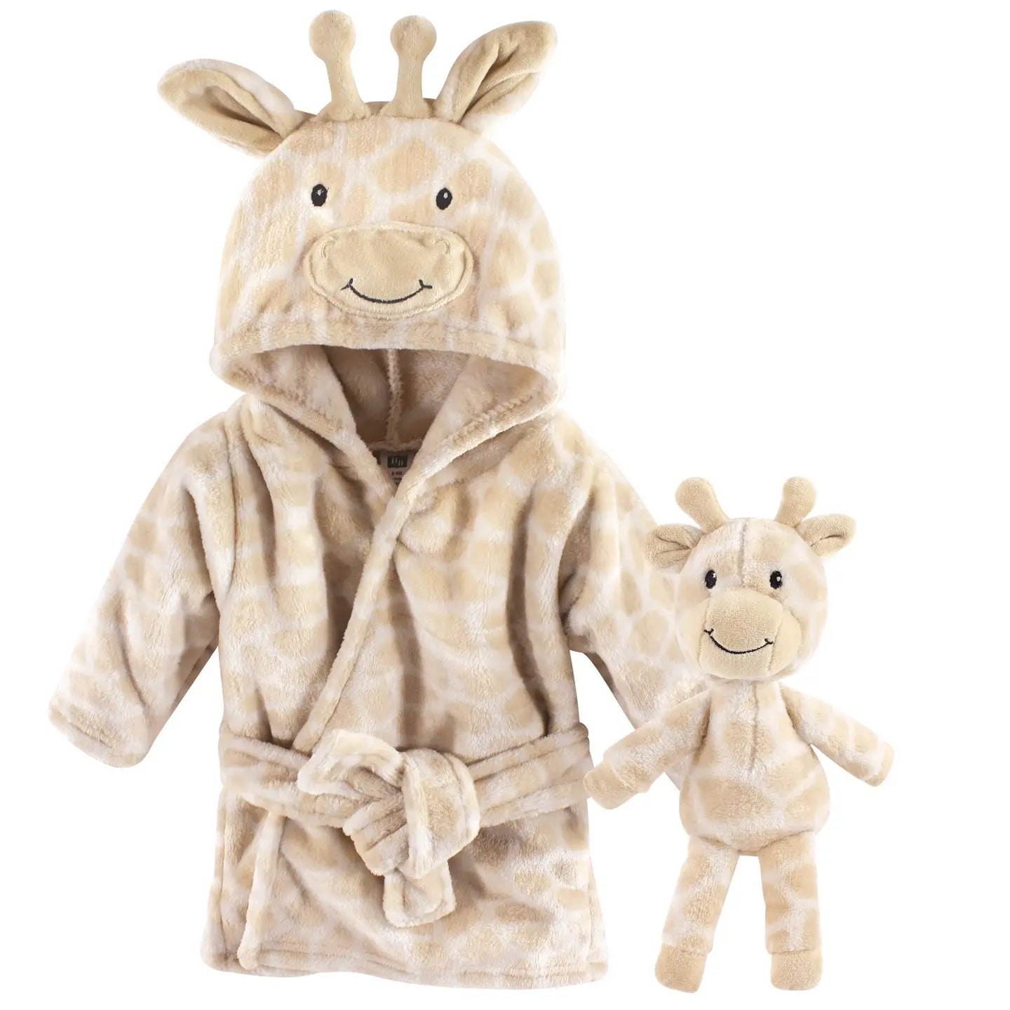 Baby Beige Plush Bathrobe and Toy