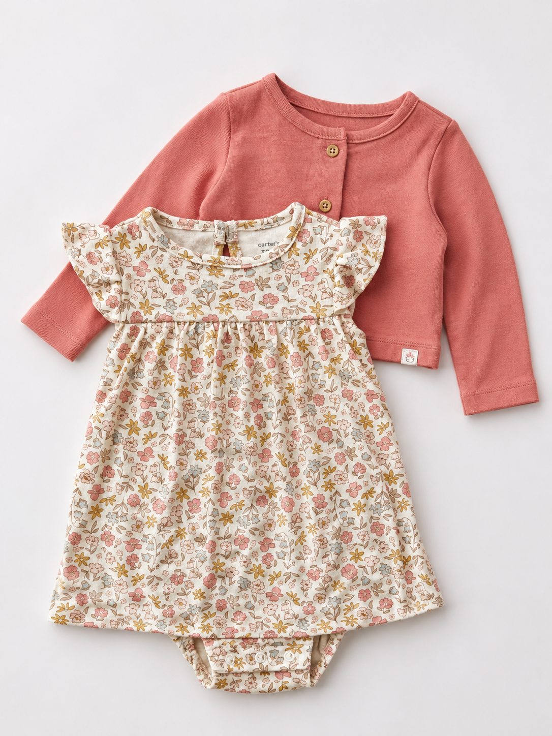 Floral Dress & Cardigan Set – Sweet, Soft, and Perfect for Any Occasion