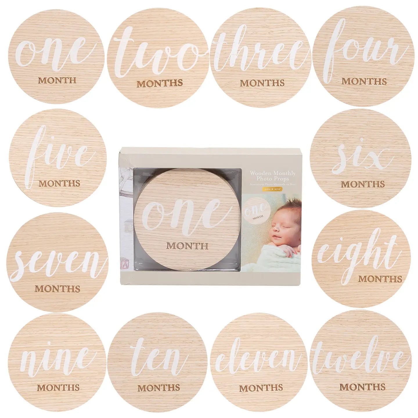 Wooden Monthly Milestone Gift Set
