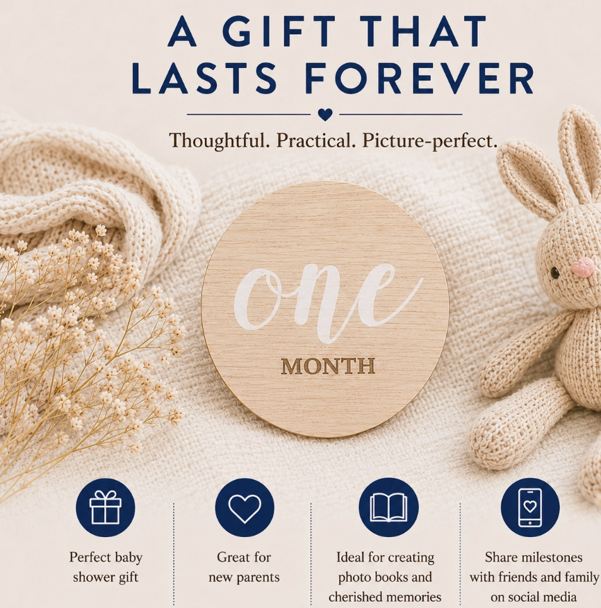 Wooden Monthly Milestone Gift Set