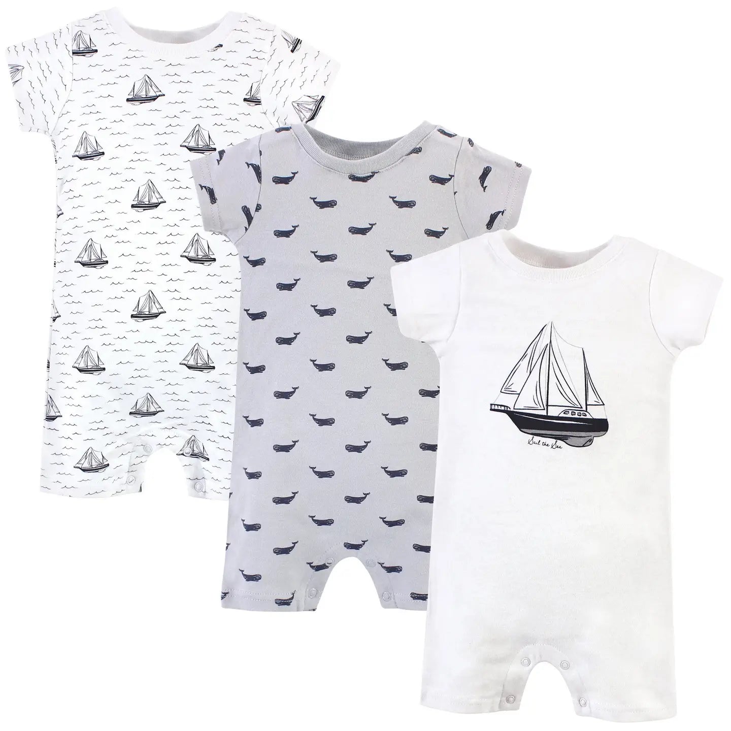 Sail the Sea Romper Set-3-piece