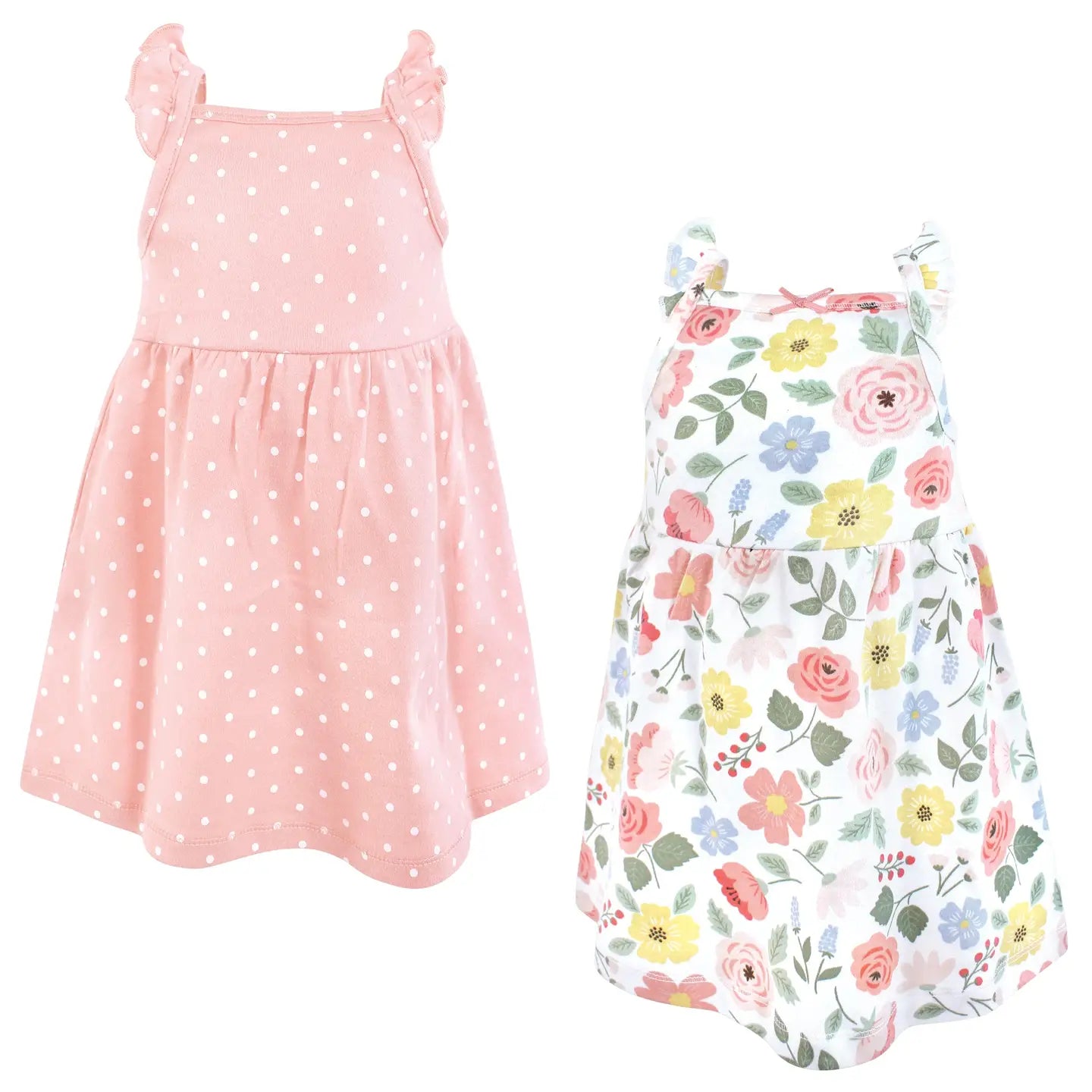 Printed Toddler Dress-Spring Vibe/Dots-2-piece set