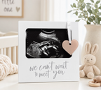 We Can't Wait to Meet You - White Sonogram Frame