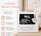 We Can't Wait to Meet You - White Sonogram Frame