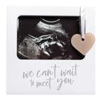 We Can't Wait to Meet You - White Sonogram Frame